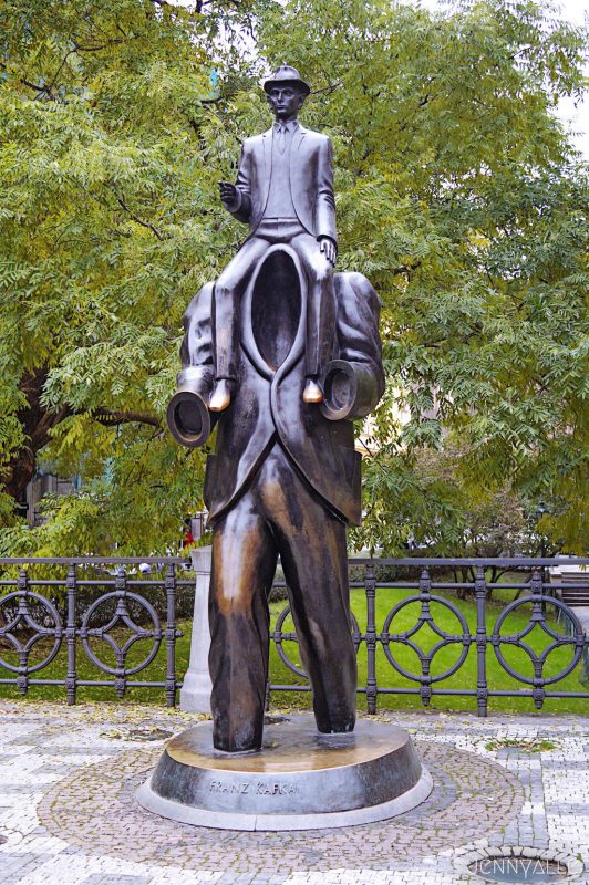 prague statue Franz Kafka